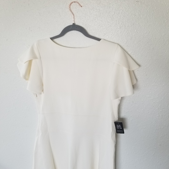 Express fit and flare flutter sleeve dress - Picture 8 of 8